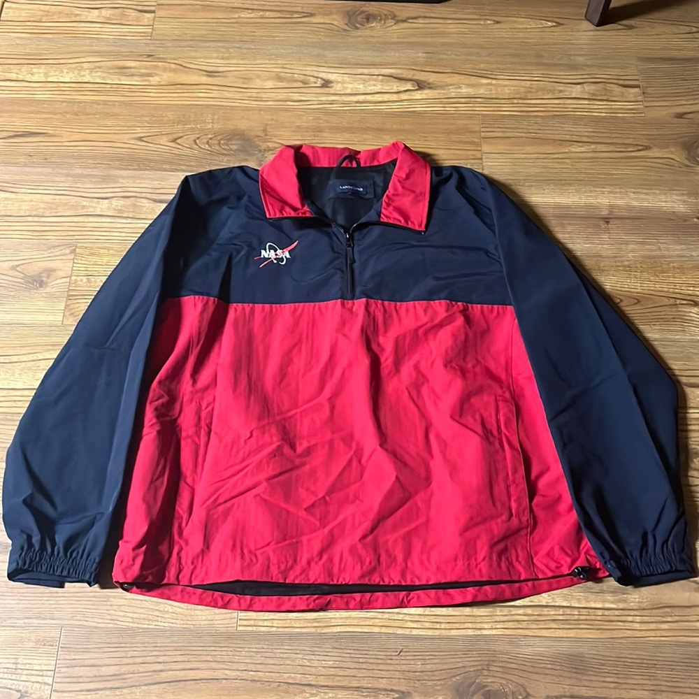 Lands End NASA quarter zip wind breaker
